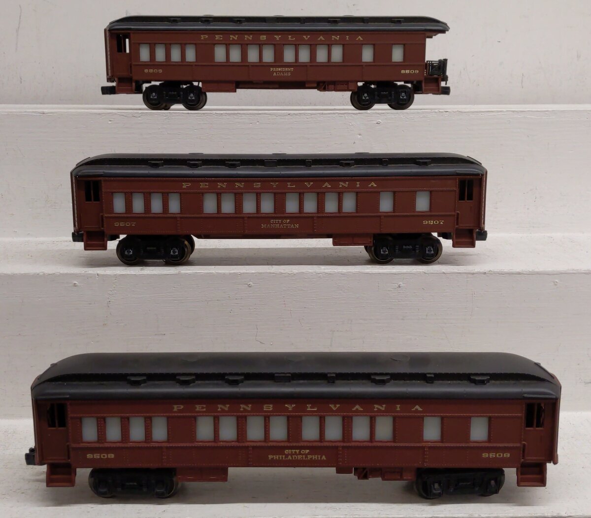 Lionel O Scale Assorted Pennsylvania Pullman Cars 9508 #9507 #9509 [3] EX