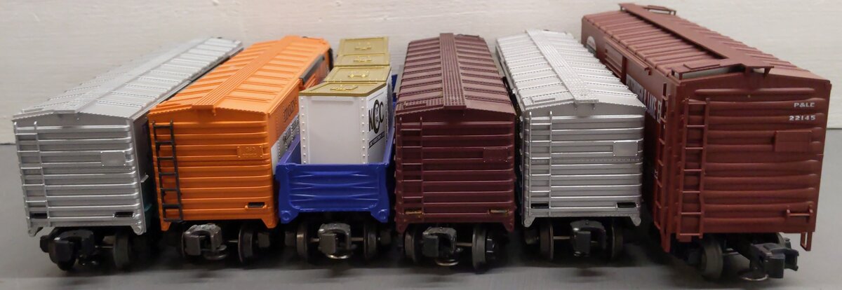 Assorted O Freight Cars K-90007, K90005, 6-19906, 22145, 6-52051, 6-52051 [6] EX