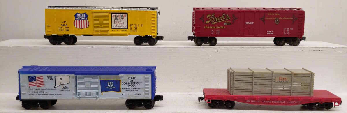 Lionel & Atlas O Gauge Freight Cars: 6-9808, 6-7605, 6-9807 & 4356 [4] EX