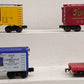 Lionel & Atlas O Gauge Freight Cars: 6-9808, 6-7605, 6-9807 & 4356 [4] EX