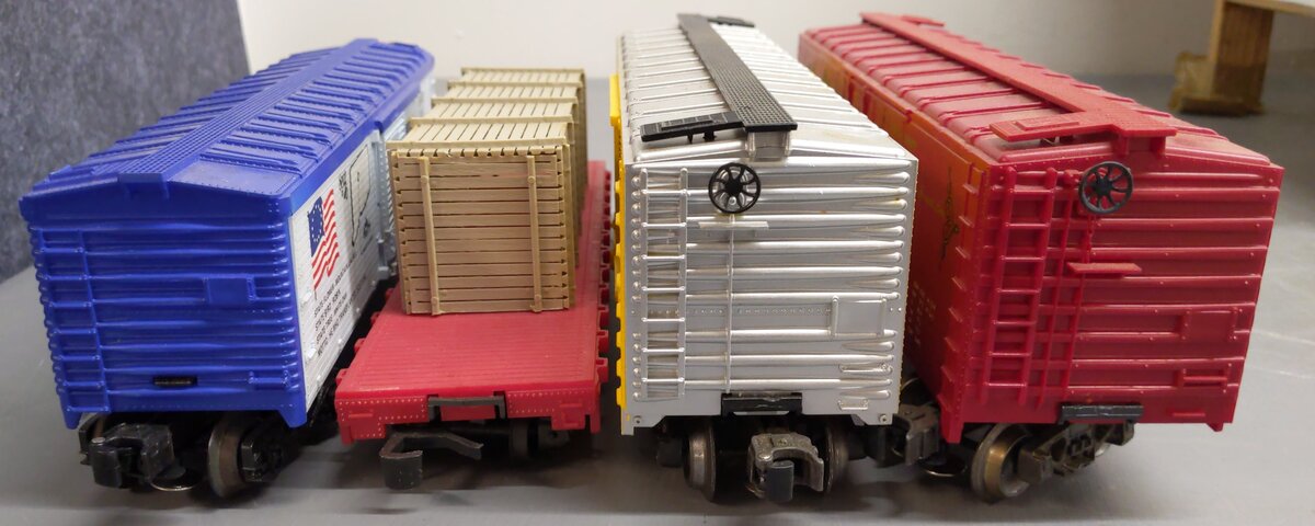 Lionel & Atlas O Gauge Freight Cars: 6-9808, 6-7605, 6-9807 & 4356 [4] EX
