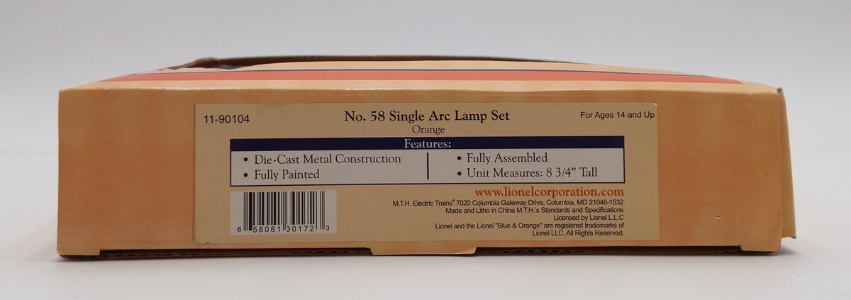 MTH 11-90104 Standard Orange #58 Single Arc Lamp Set (Set of 2) NIB