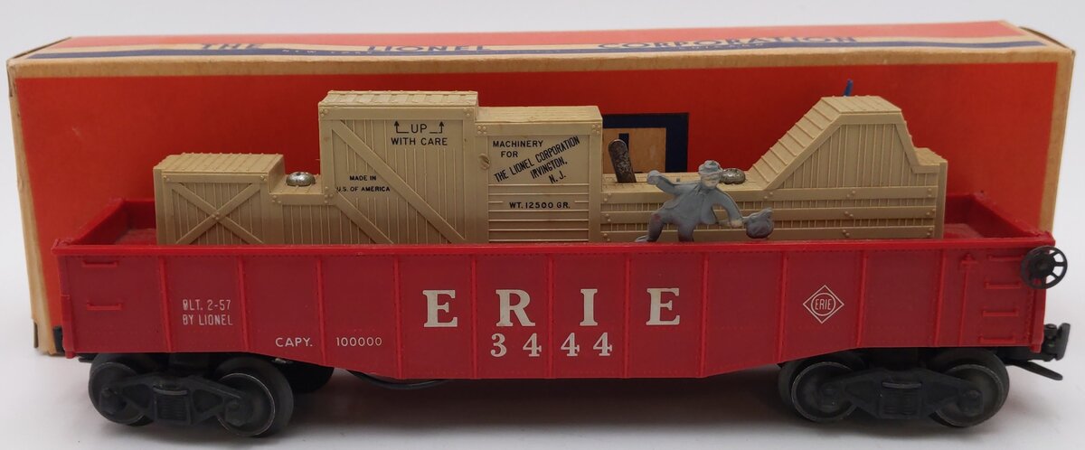 Lionel 3444 Vintage O Gauge Erie Operating Cop & Hobo Car VG/Box