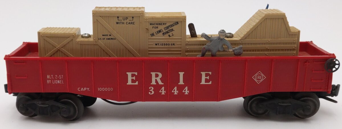 Lionel 3444 Vintage O Gauge Erie Operating Cop & Hobo Car VG/Box