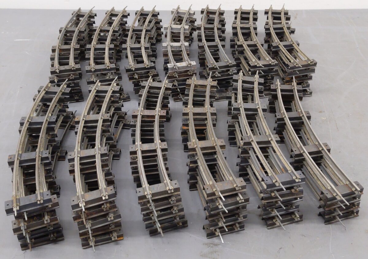 American Flyer 702 Vintage S Curved Track Sections (64) VG