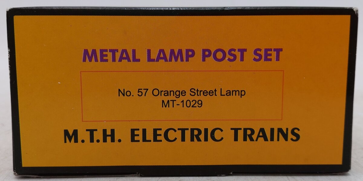 MTH 20-1029 #57 Orange Street Lamps (Set of 2) LN/Box