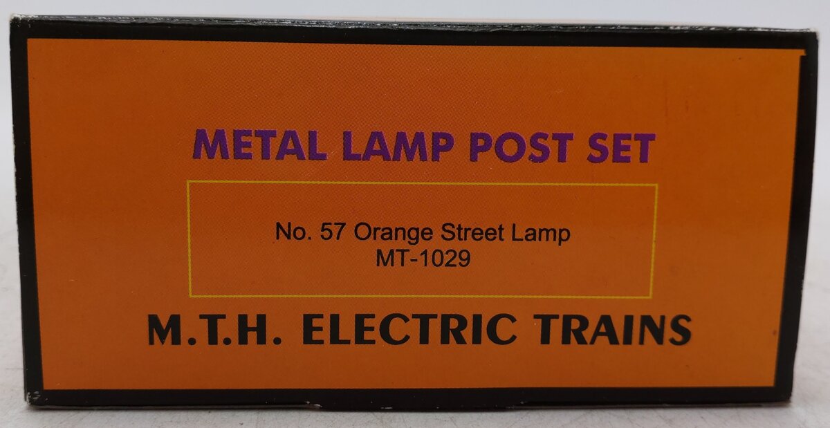MTH 20-1029 #57 Orange Street Lamps (Set of 2) LN/Box