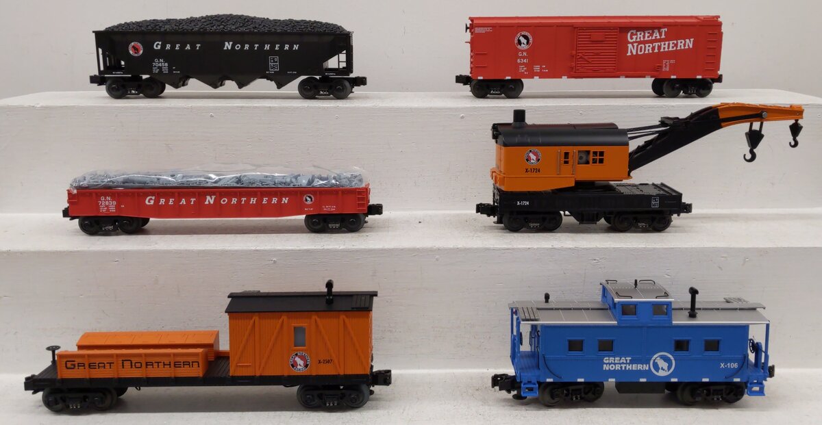MTH 30-7006 O Great Northern RailKing Freight Car Set (Set of 6) LN/Box
