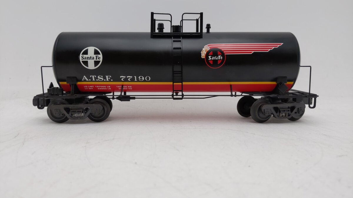 K-Line K6332-10511 O Gauge Santa Fe Warbonnet Aluminium Tank Car #77190 EX/Box