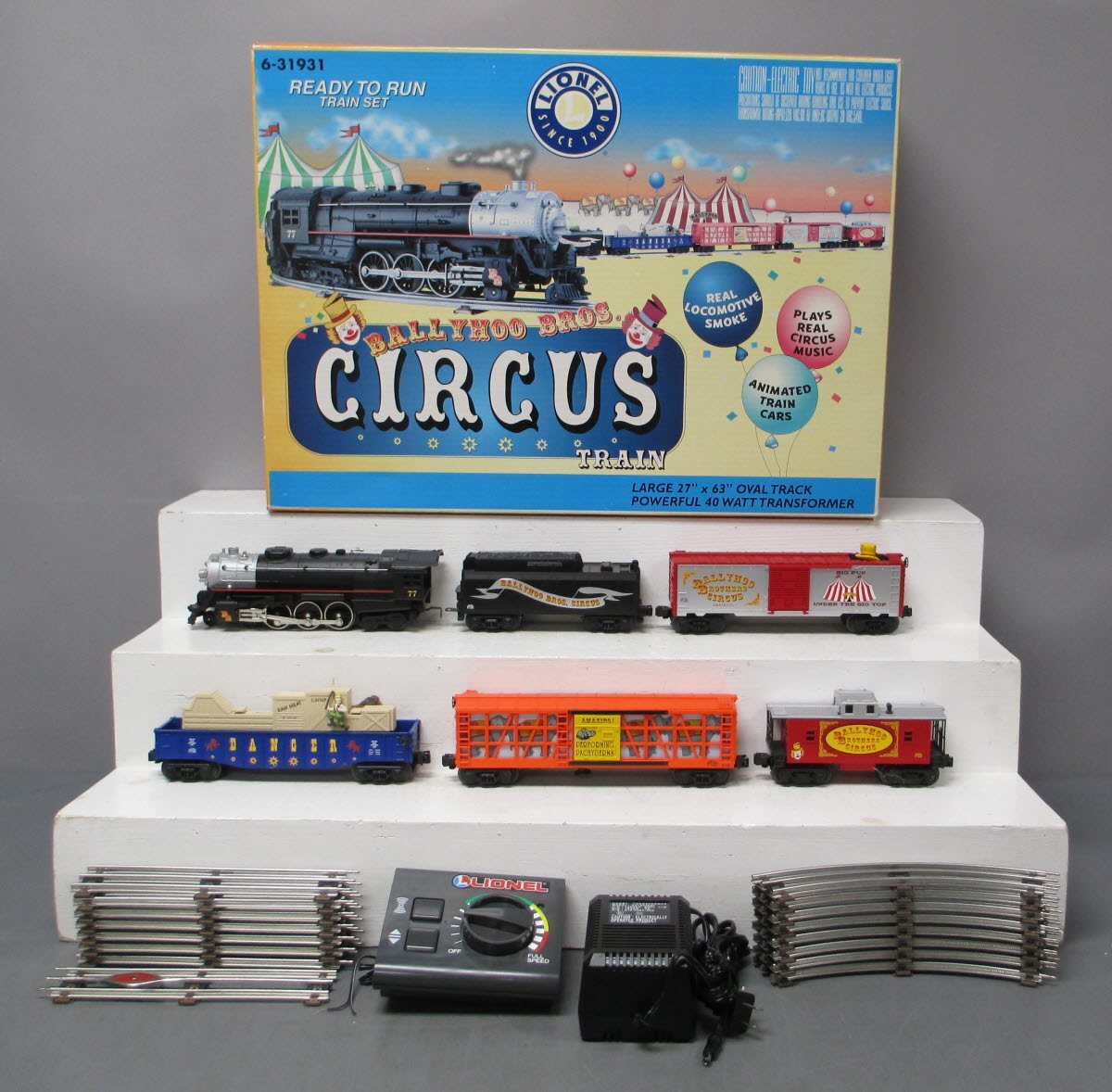 Lionel 6-31931 Ballyhoo Brothers Circus O Gauge Steam Train Set LN/Box