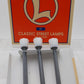 Lionel 6-12874 O Gauge Lighted Street Lamps (Set of 3) NIB
