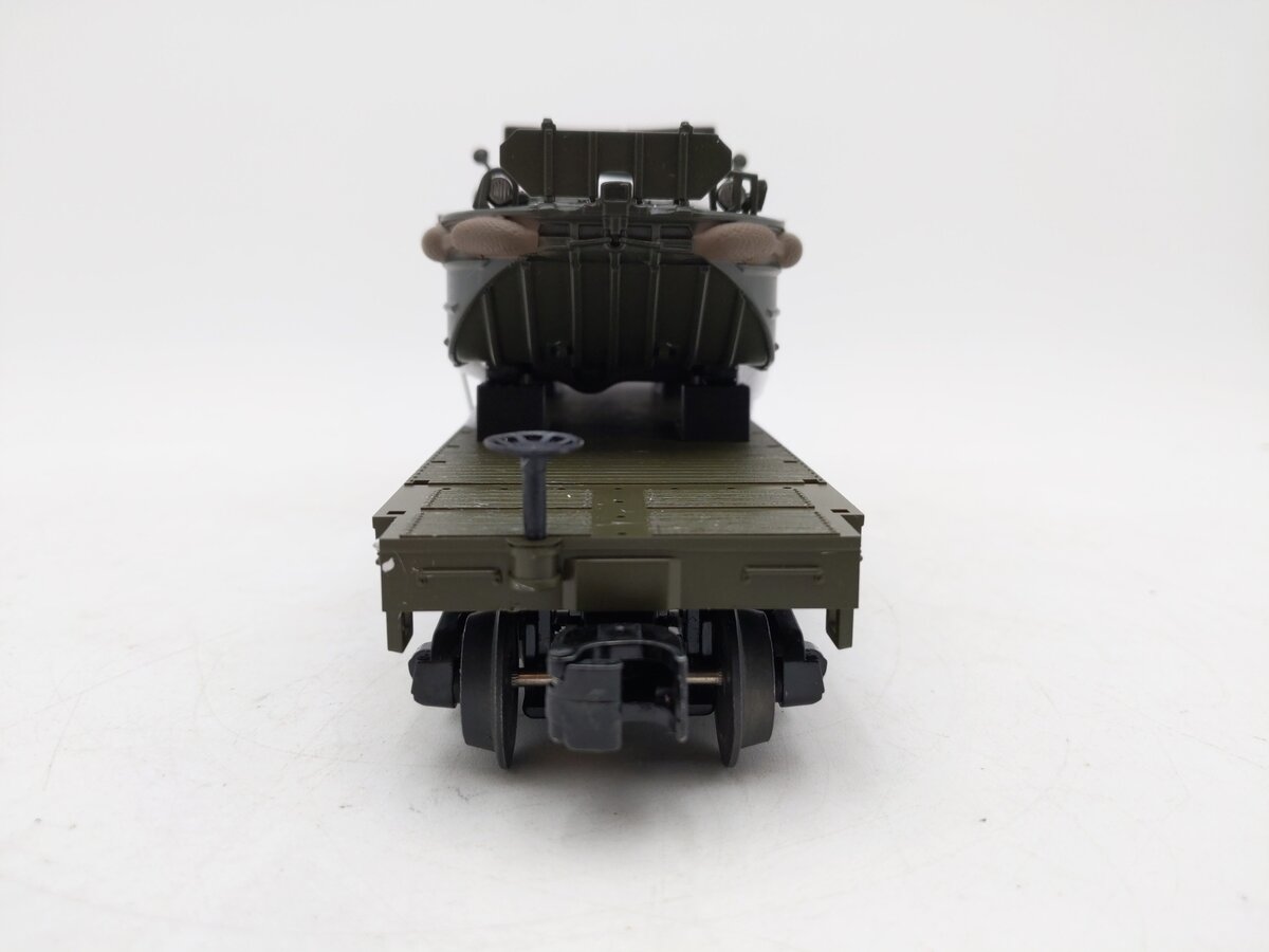 MTH 30-70105D U.S. Army Flat Car w/(1) GMC DUKW 353 #4288 LN/Box