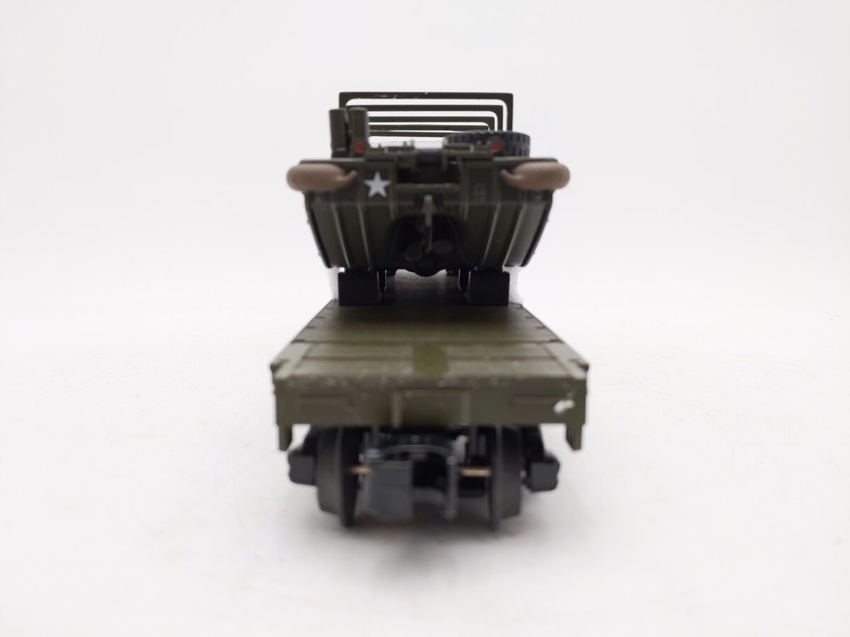 MTH 30-70105D U.S. Army Flat Car w/(1) GMC DUKW 353 #4288 LN/Box