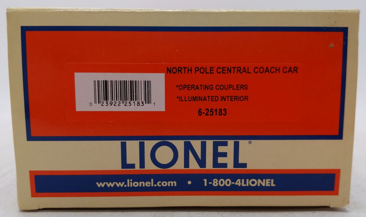 Lionel 6-25183 O Gauge North Pole Central "Dancer" Coach Car #1224 EX/Box
