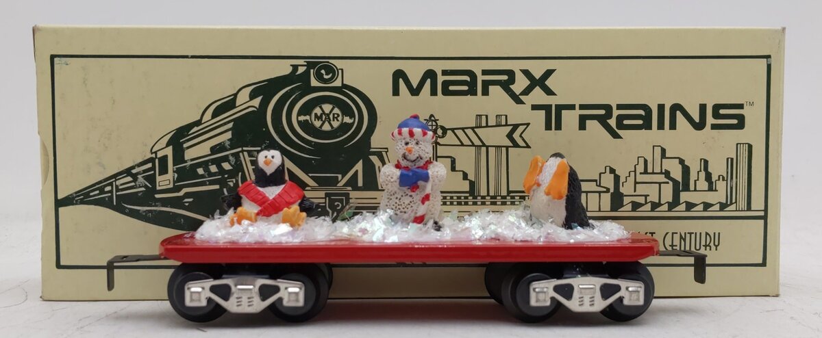 Marx 76013-3 O Gauge Snowman-Penguin Jamboree Flatcar EX/Box