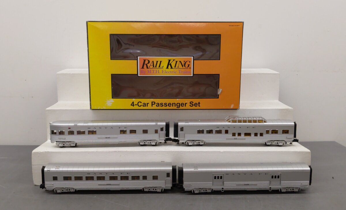 MTH 30-2762A O Santa Fe Streamlined Passenger Car Set (Set of 4) LN/Box