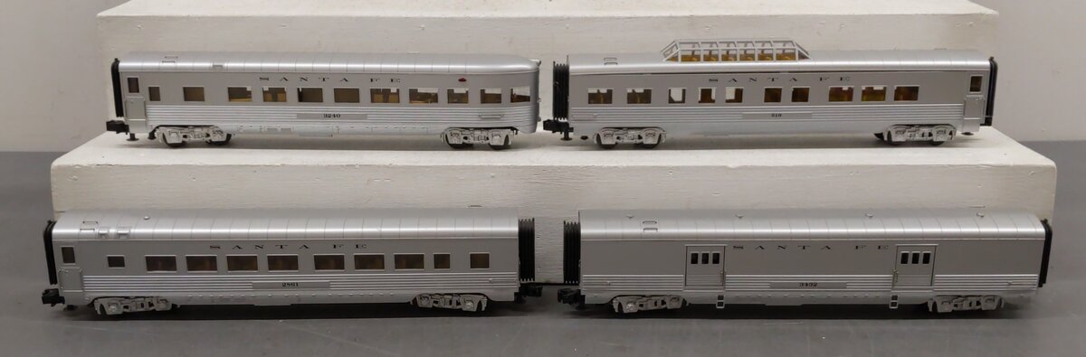 MTH 30-2762A O Santa Fe Streamlined Passenger Car Set (Set of 4) LN/Box
