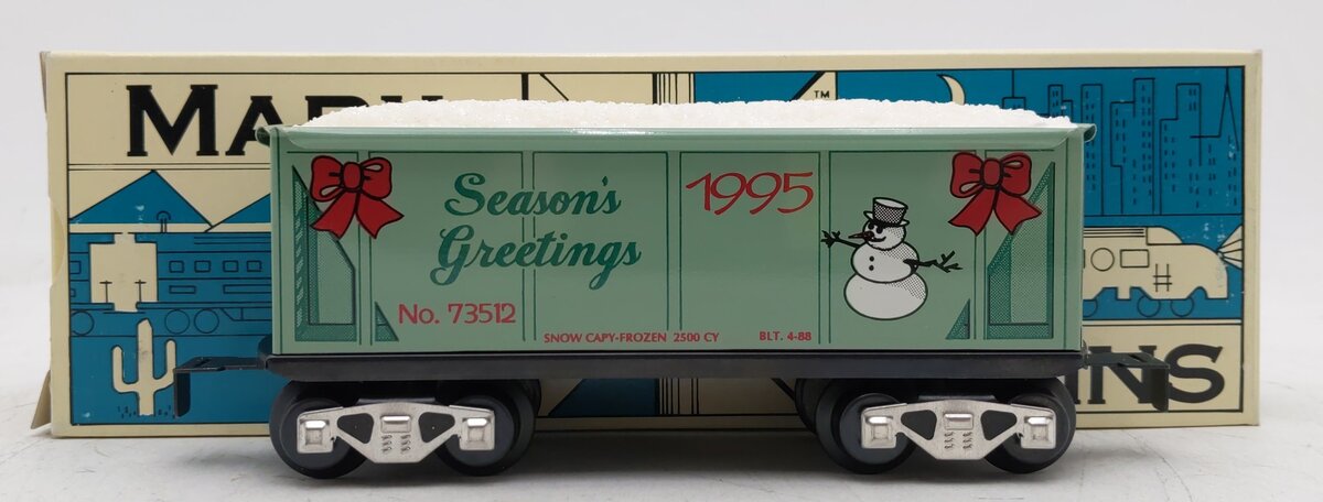 Marx Trians 73512 O Scale 1995 Christmas Hopper Car EX/Box