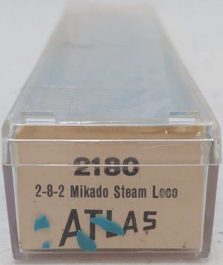 Atlas 2180 N Scale Undecorated 2-8-2 Mikado Steam Locomotive & Tender/Box