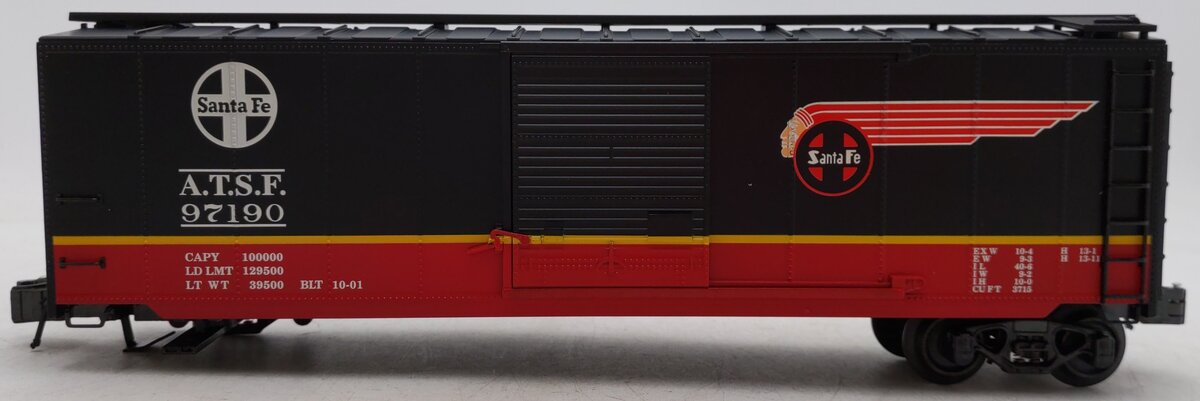 K-Line K761-1051 O Gauge Santa Fe Black Boxcar #97190 VG/Box