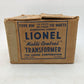 Lionel RW Vintage O 110 Watt Transformer w/Whistle VG/Box