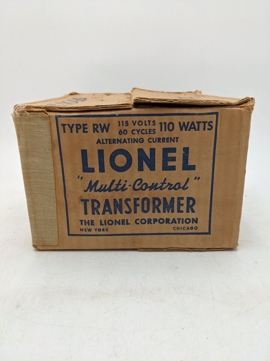 Lionel RW Vintage O 110 Watt Transformer w/Whistle VG/Box