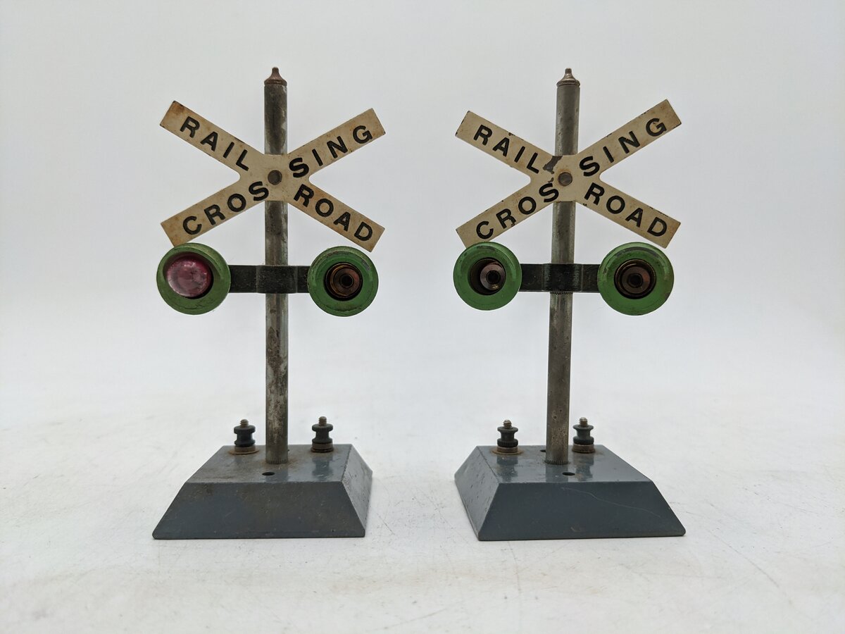 American Flyer 760 Vintage S Die-Cast Highway Flasher Signal [2] VG