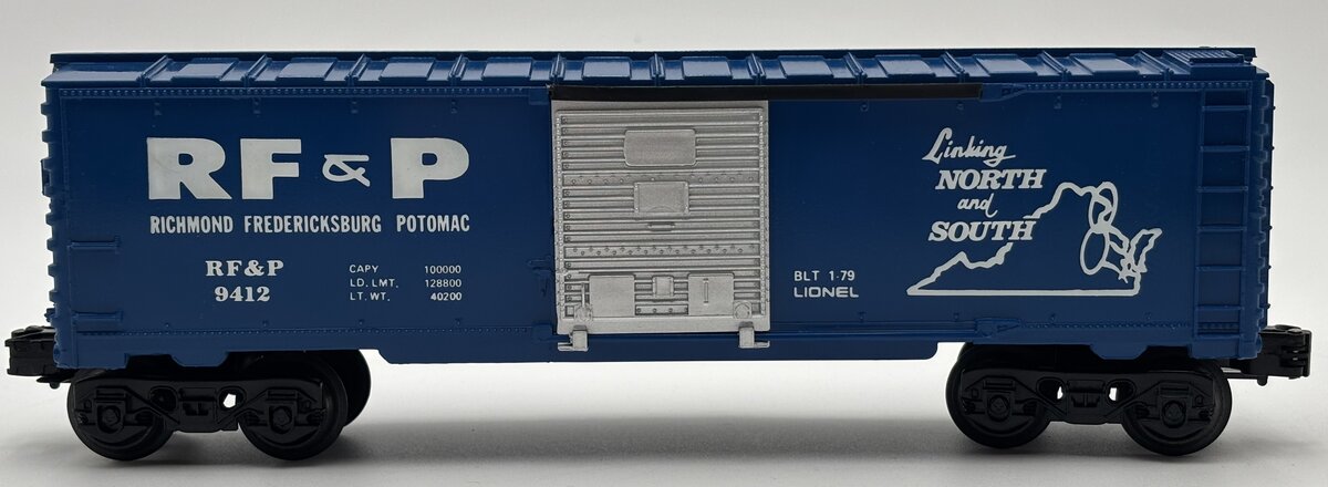 Lionel 6-9412 O Gauge Richmond Fredericksburg & Potomac Boxcar EX/Box