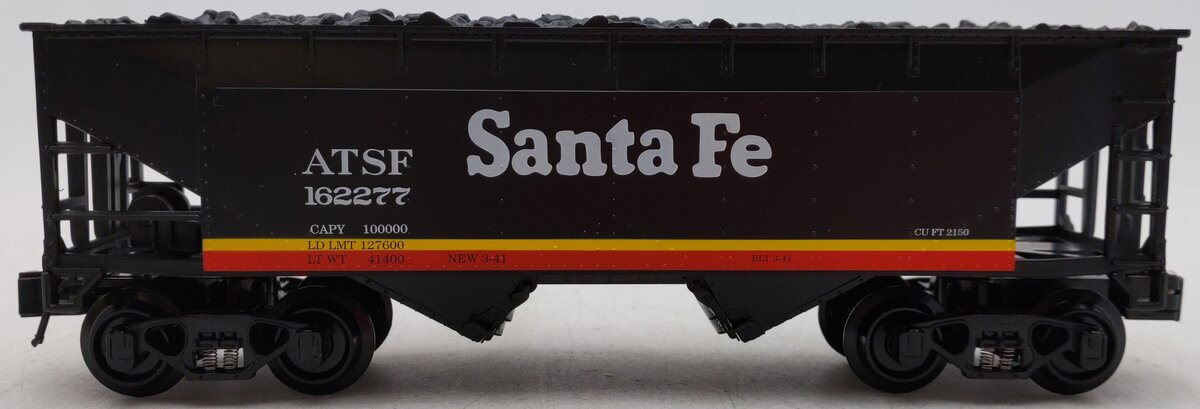 K-Line 6-21590 O Gauge Santa Fe Midnight Chief 2-Bay Hopper with Load #162277 EX/Box