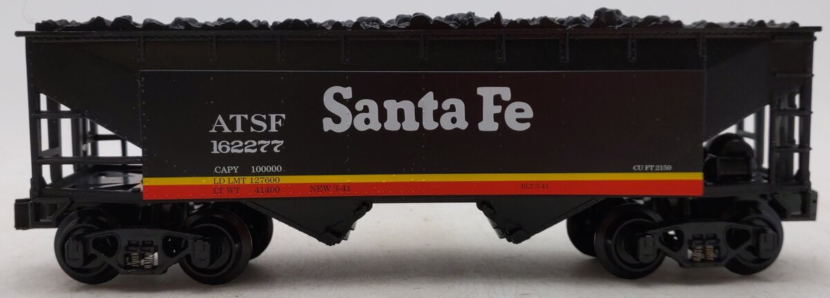 K-Line 6-21590 O Gauge Santa Fe Midnight Chief 2-Bay Hopper with Load #162277 EX/Box