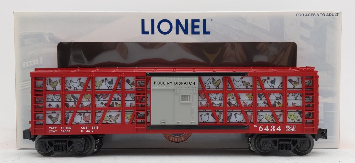 Lionel 6-19571 O Gauge PWC Poultry Dispatch Car #6434 LN/Box