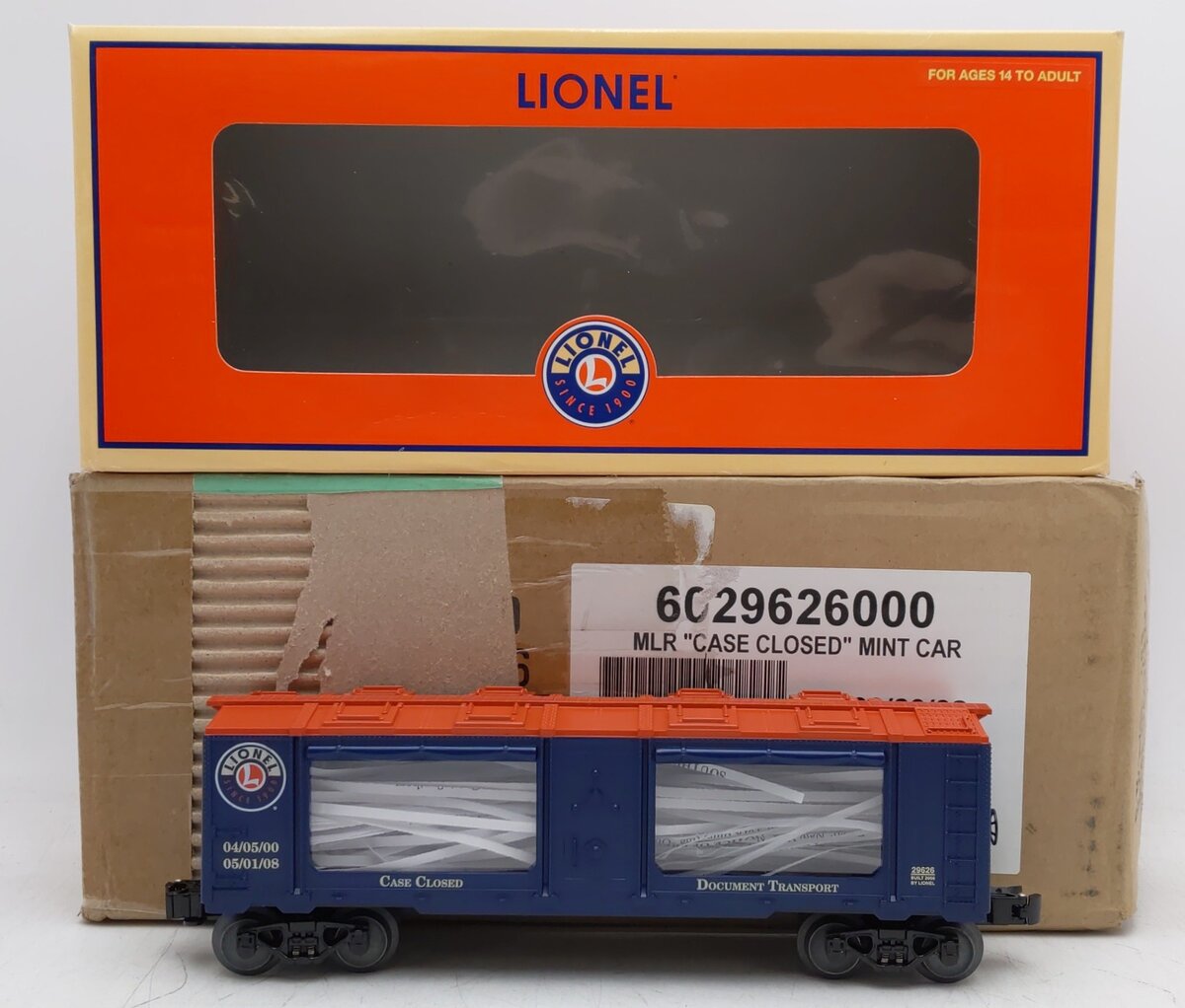 Lionel 6-29626 O Gauge "Case Closed" Mint Car #29626 LN/Box