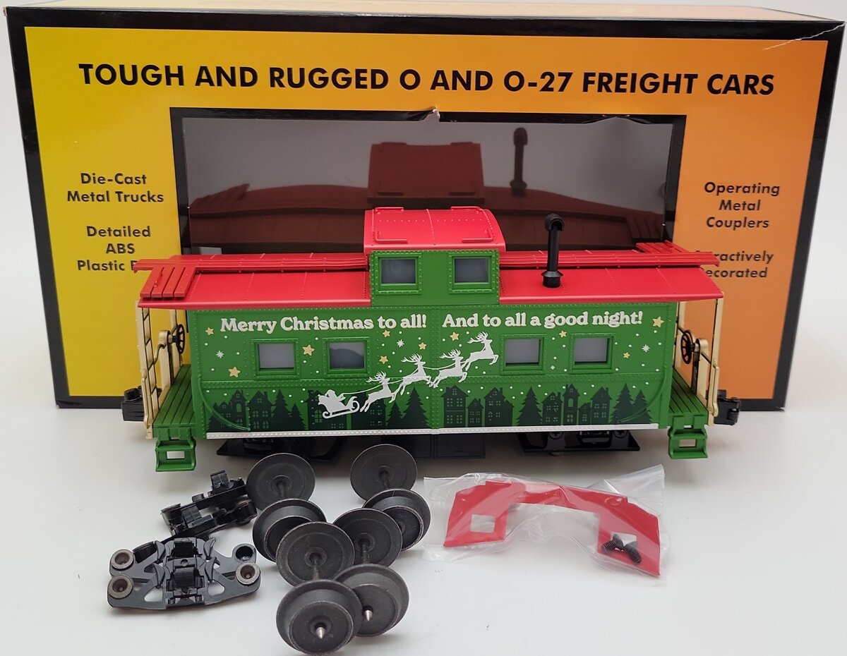 MTH 30-20974a Christmas Steel Caboose VG/Box