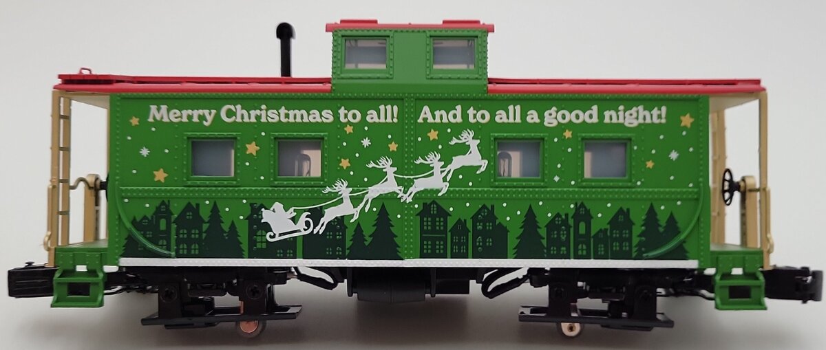 MTH 30-20974a Christmas Steel Caboose VG/Box