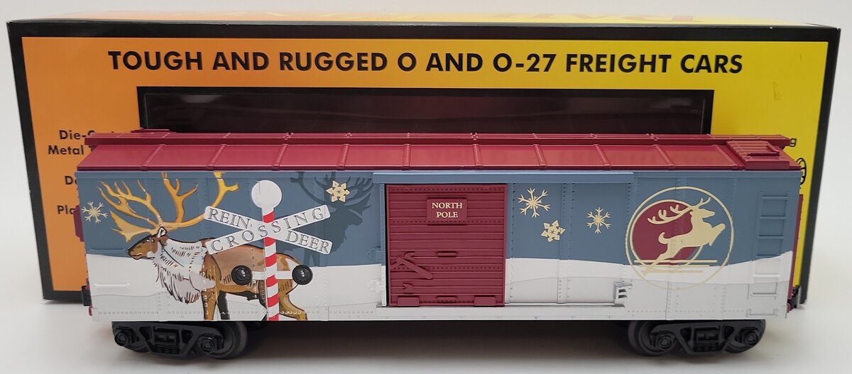 MTH 30-74888 O North Pole Box Car with Blinking LEDs LN/Box