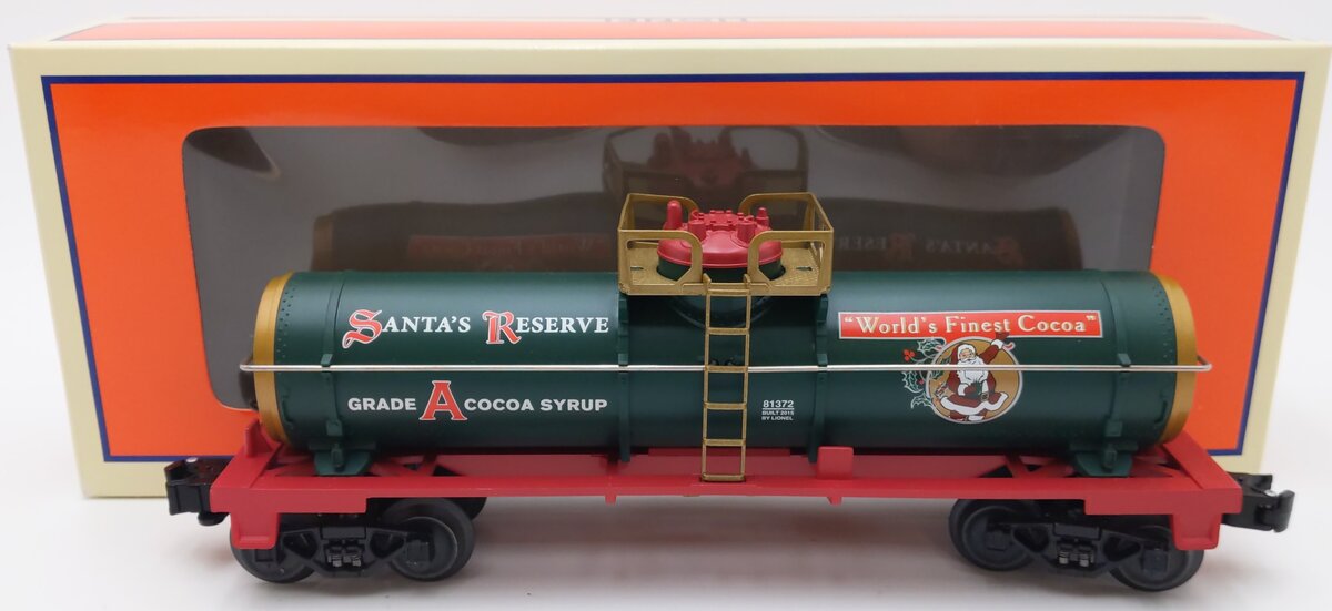 Lionel 6-81372 O Gauge Santa's Reserve Cocoa Powder Tank Car LN/Box