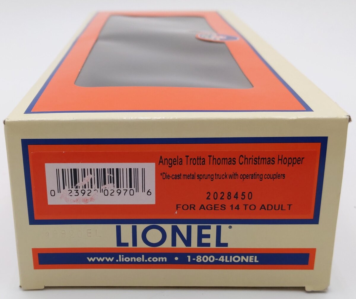 Lionel 2028450 O Gauge Angela Trotta Thomas Christmas Hopper Car LN/Box