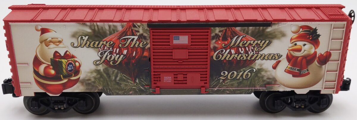 Lionel 6-58264 O Gauge 2016 LCCA Christmas Box Car LN/Box