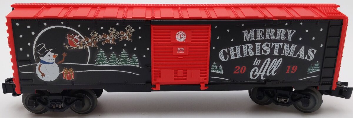 Lionel 1928490 O Gauge 2019 Christmas Boxcar EX/Box