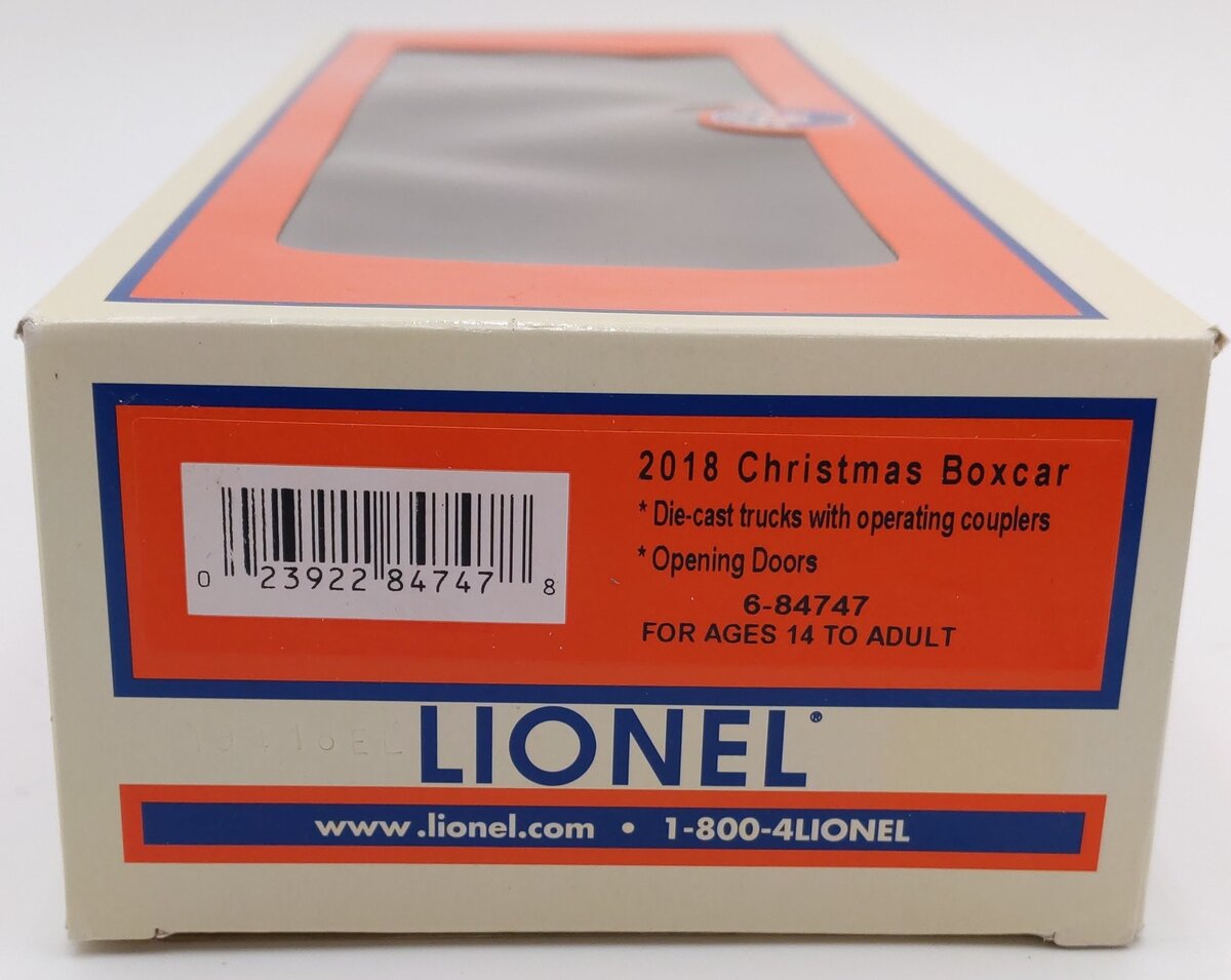 Lionel 6-84747 O 2018 Christmas Boxcar LN/Box