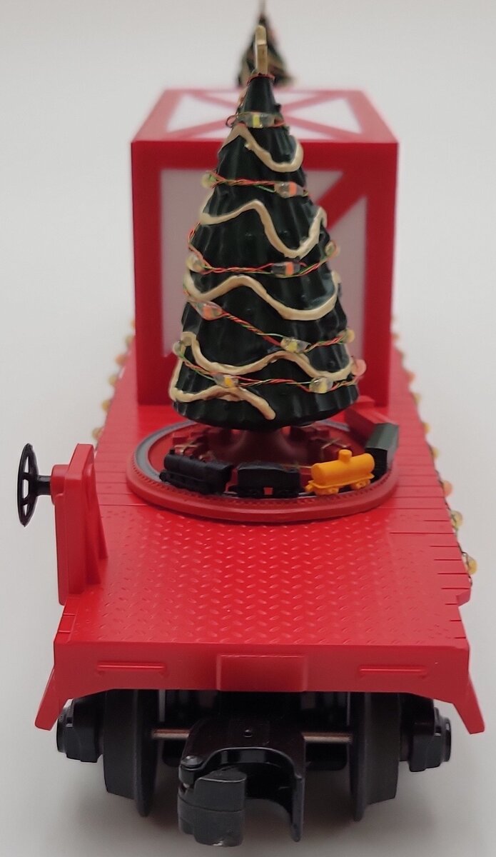 MTH 30-76732 O Christmas Flatcar with Lighted Christmas Trees #120018 LN/Box