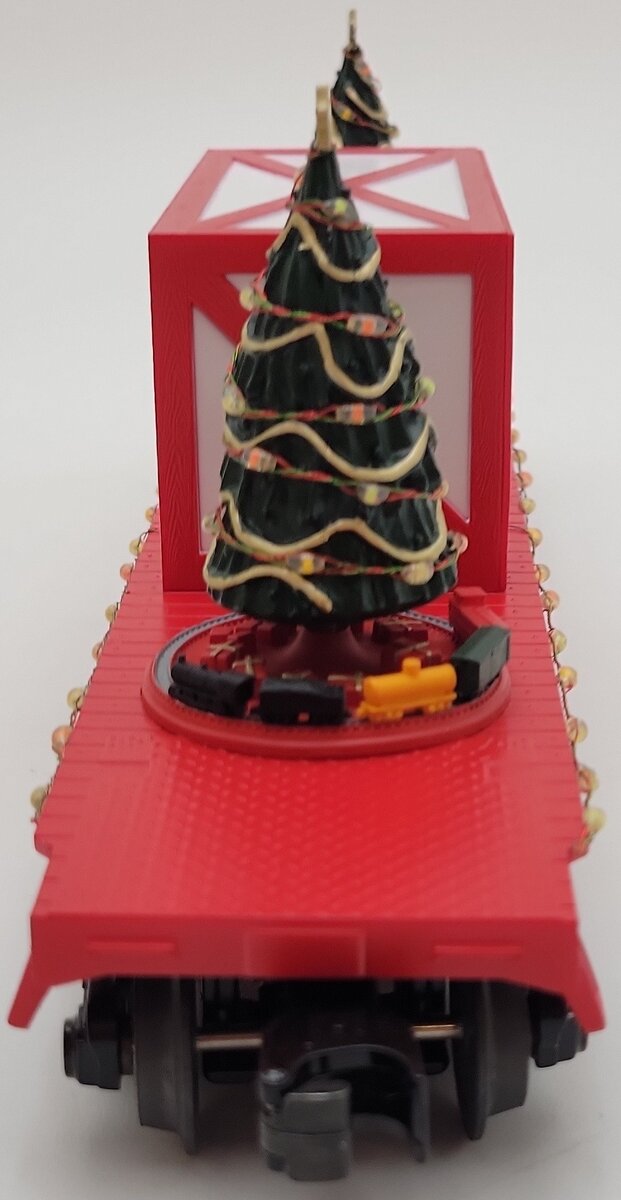 MTH 30-76732 O Christmas Flatcar with Lighted Christmas Trees #120018 LN/Box