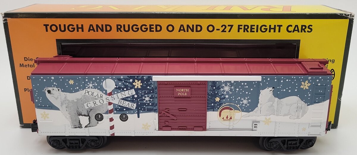 MTH 30-71033 O Gauge North Pole RailKing Boxcar w/ Blinking LEDs LN/Box