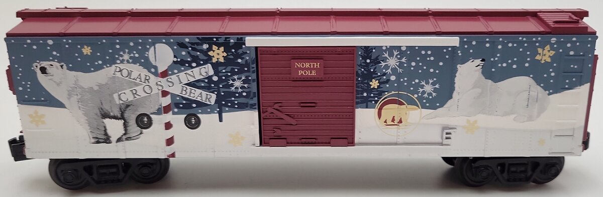 MTH 30-71033 O Gauge North Pole RailKing Boxcar w/ Blinking LEDs LN/Box