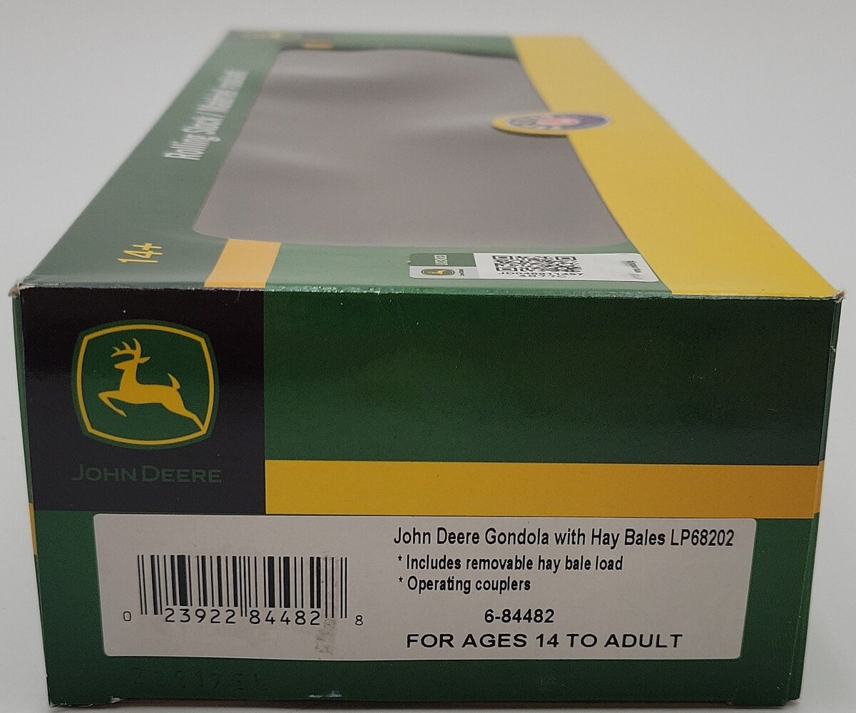 Lionel 6-84482 O John Deere Gondola with Hay Bails LN/Box