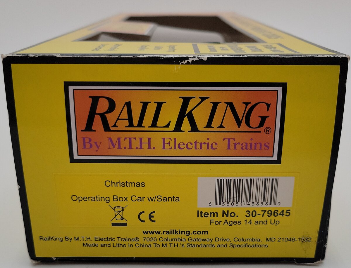 MTH 30-79645 O Christmas Operating Boxcar with Santa