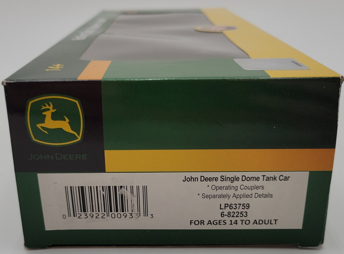 Lionel 6-82253 O Gauge John Deere Single Dome Tank Car LN/Box