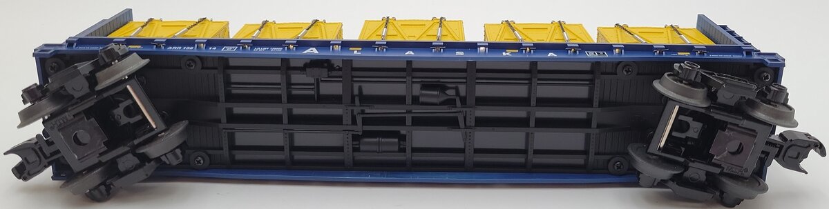 MTH 30-76564 O Alaska Bulkhead Flatcar w/LCL Containers LN/Box