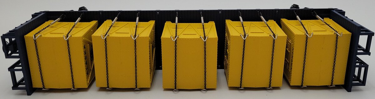 MTH 30-76564 O Alaska Bulkhead Flatcar w/LCL Containers LN/Box