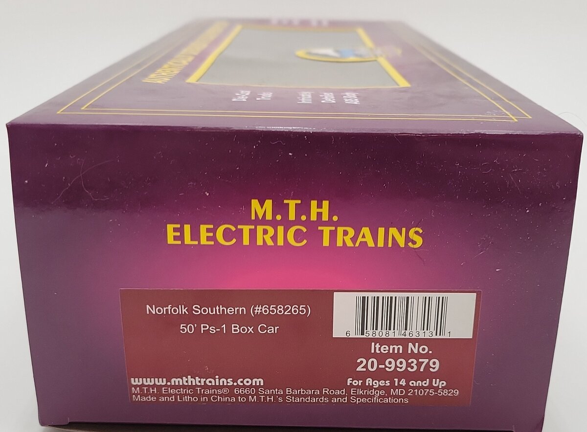 MTH 20-99379 O Gauge Norfolk Southern 50' Ps-1 Boxcar #658265 NIB